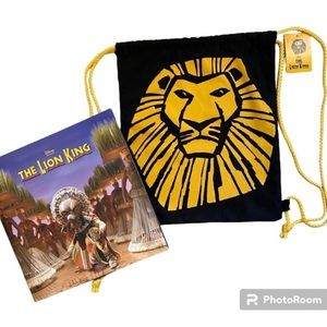 Disney The Lion King VIP Drawstring Cinch Bag With Commemorative Book
